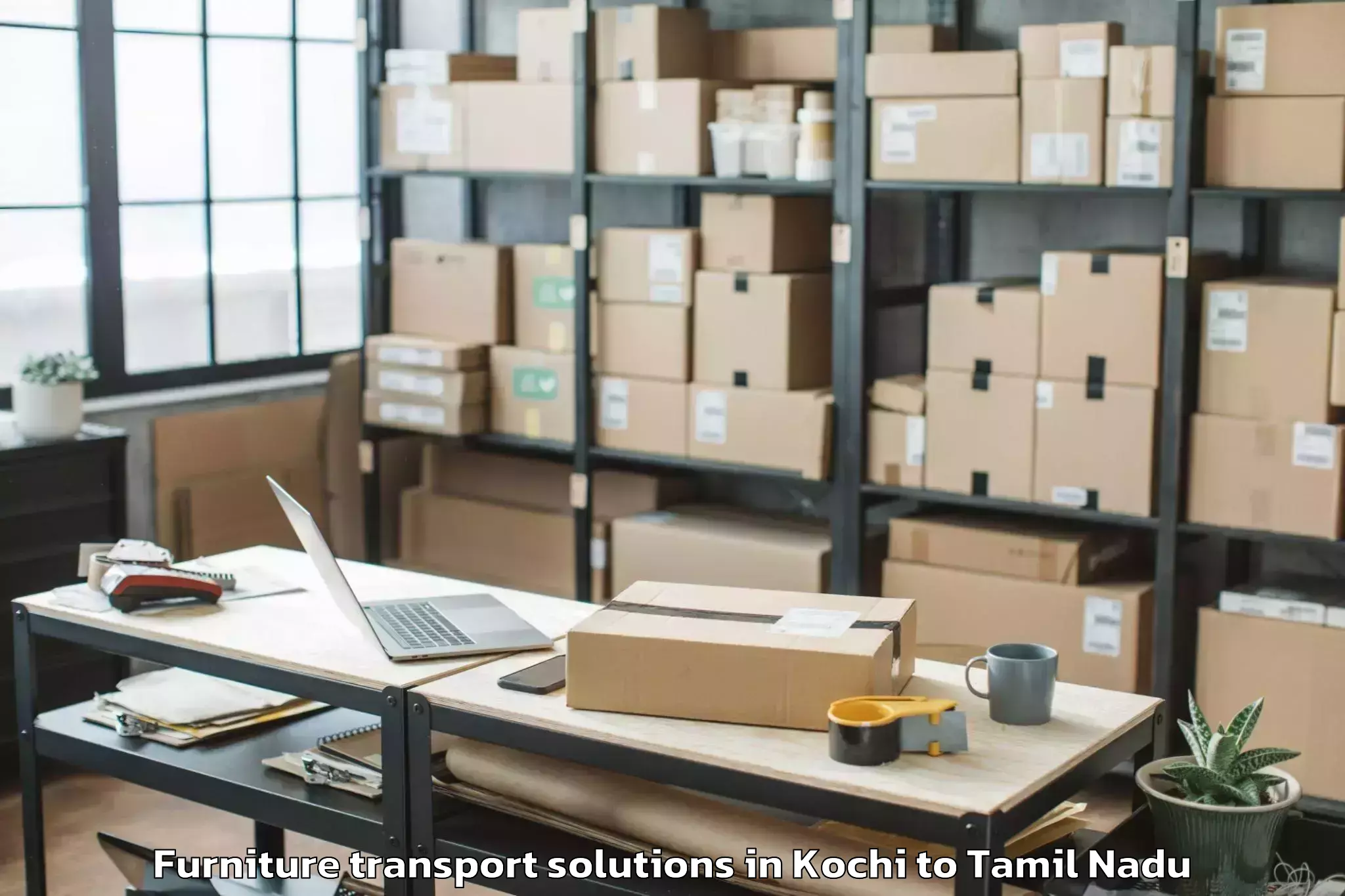 Top Kochi to Aruvankad Furniture Transport Solutions Available